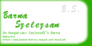 barna szelezsan business card